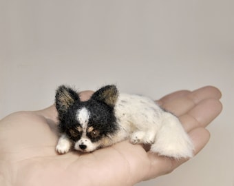 Custom Made Dog Portrait, SMALL SIZE, Needle Felted Miniature Dog, Chihuahua or any other dog breed