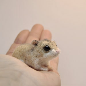 Chinese Dwarf Hamster, Needle Felted Hamster, Handmade Realistic Animal made to order image 2