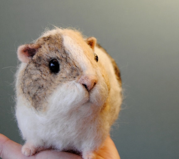 Custom Made Guinea Pigneedle Felted Short Haired Guinea Pig Etsy