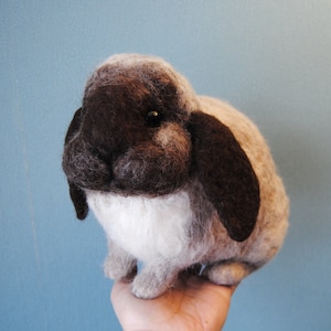 Custom Made Rabbit, Needle Felted Rabbit, Handmade Lifelike Felt Rabbit ...