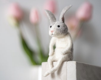 Needle Felted Bunny - READY TO SHIP