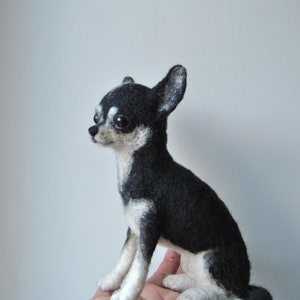 Needle Felted Chihuahua, Custom Made Dog Portrait, Chihuahua or any other breed made to order image 4
