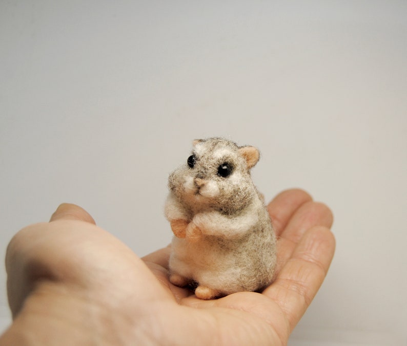 Custom Realistic Hamster, Needle Felted Animal, Handmade 3D Pet Portrait made to order image 1