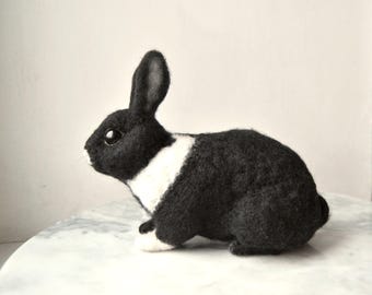 Custom Made Rabbit, Needle Felted Bunny, Dutch Rabbit or any other breed - made to order