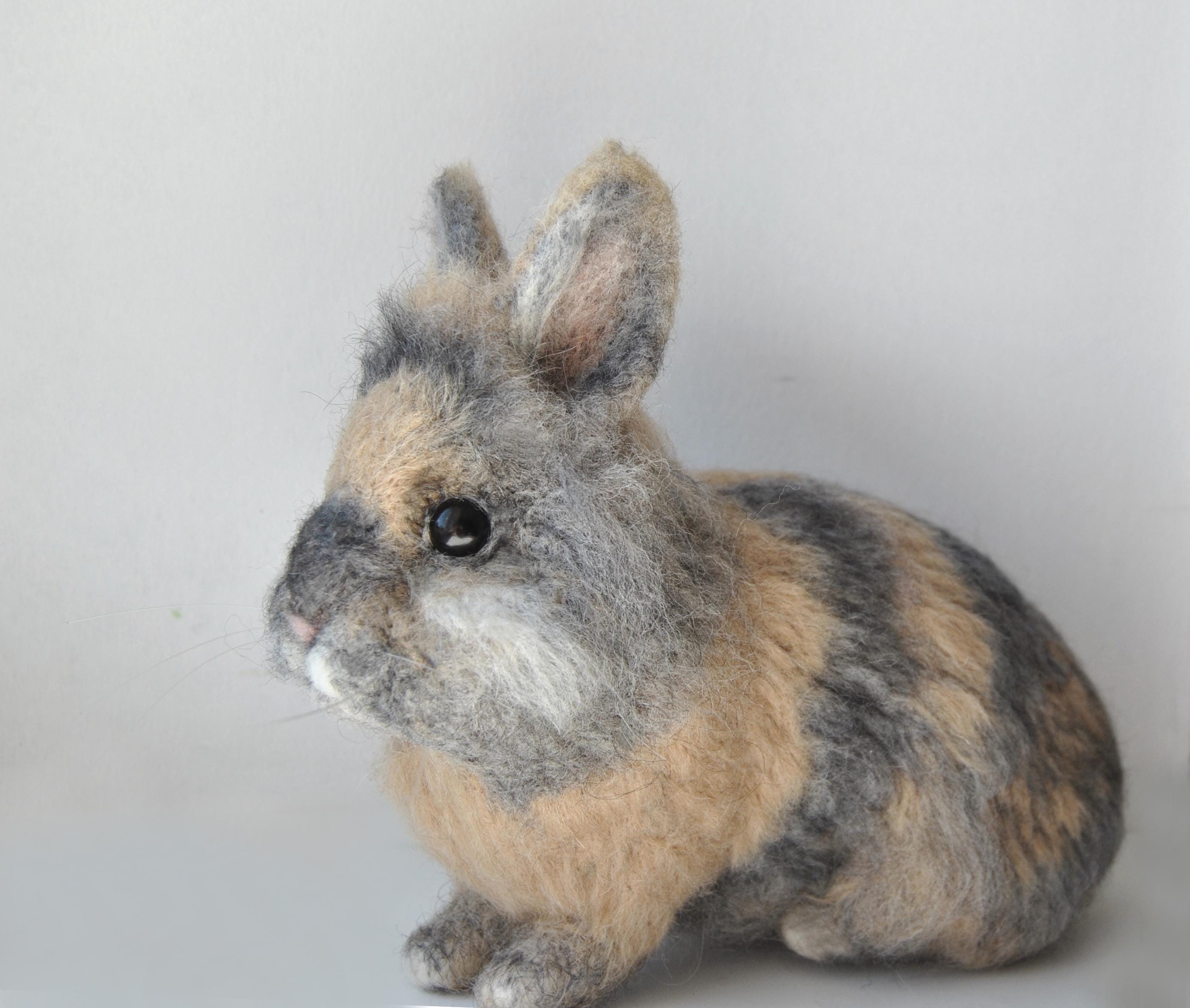 Felted Rabbit Riding Custom Made Rabbit, Needle Felted Rabbit, Handmade Lifelike Felt Rabbit ...