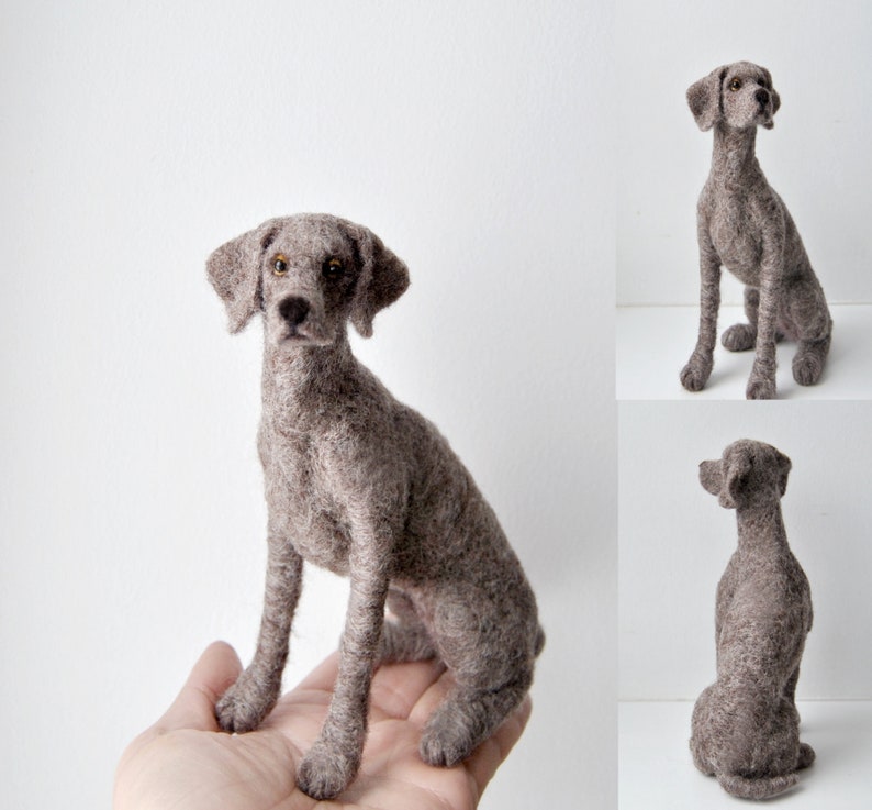 Needle Felted Dog, Custom Made Dog Portugese Water Dog or any other breed made to order image 2