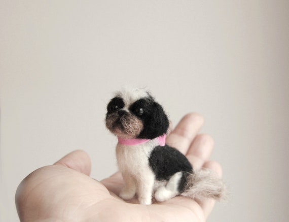 Custom Made Pet Portrait, SMALL SIZE, Personalized Felt Miniature Dog: English Springer Spaniel or any other breed