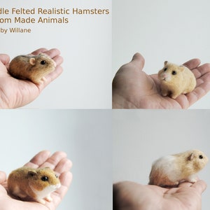 Custom Realistic Hamster, Needle Felted Animal, Handmade 3D Pet Portrait made to order image 2