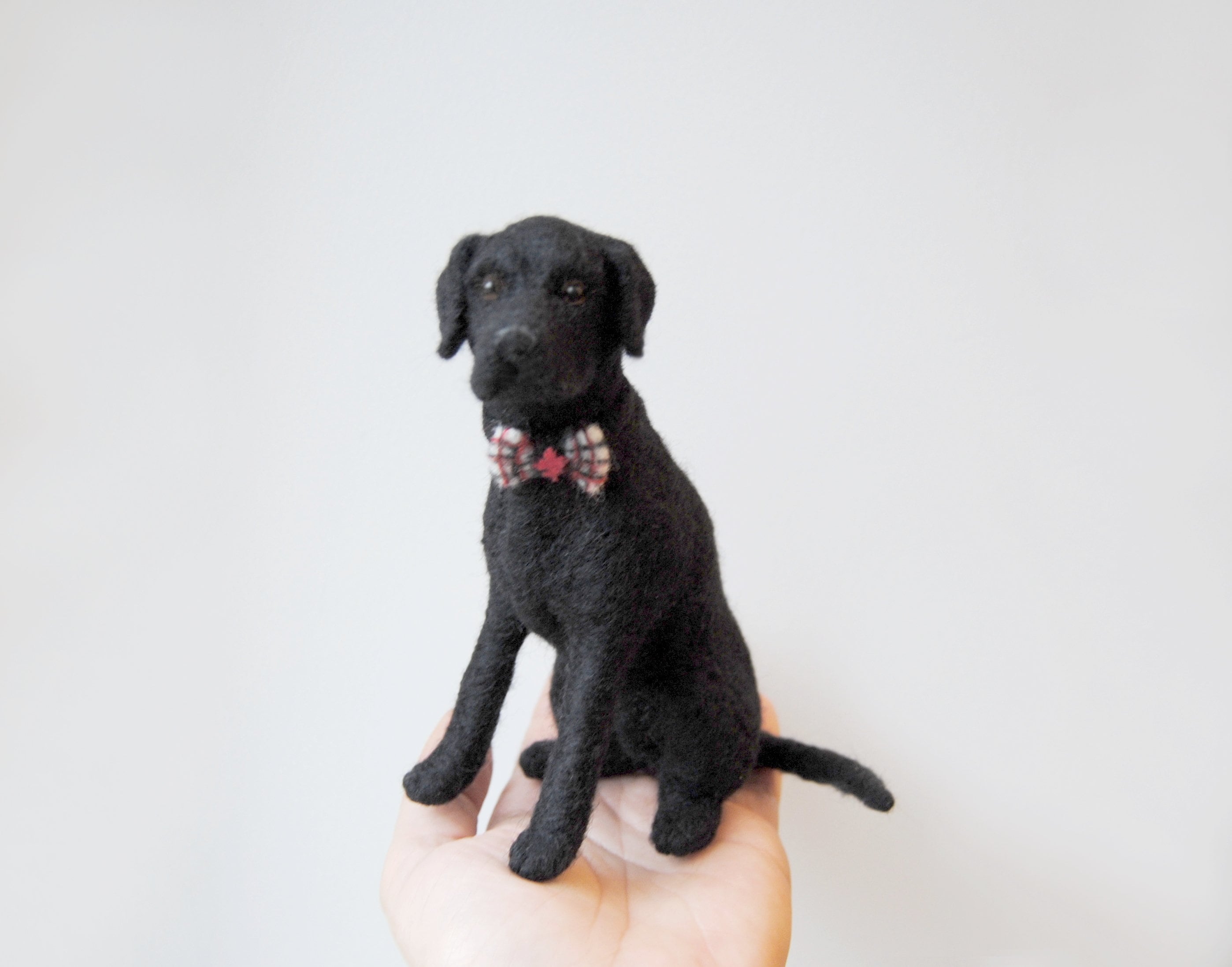 Fiber Arts Needle felted black lab Art & Collectibles Felting