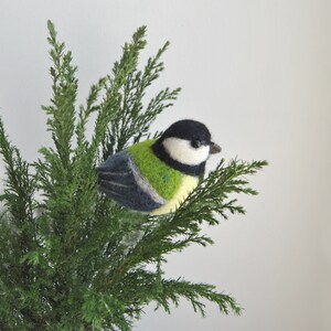 Needle Felted Blue Tit, Handmade Bird, Cute Felt Blue Tit, Birds Home Decor READY TO SHIP image 6