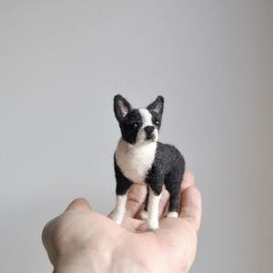 Personalisiertes Filzhund Portrait: Boston Terrier oder jede andere Rasse