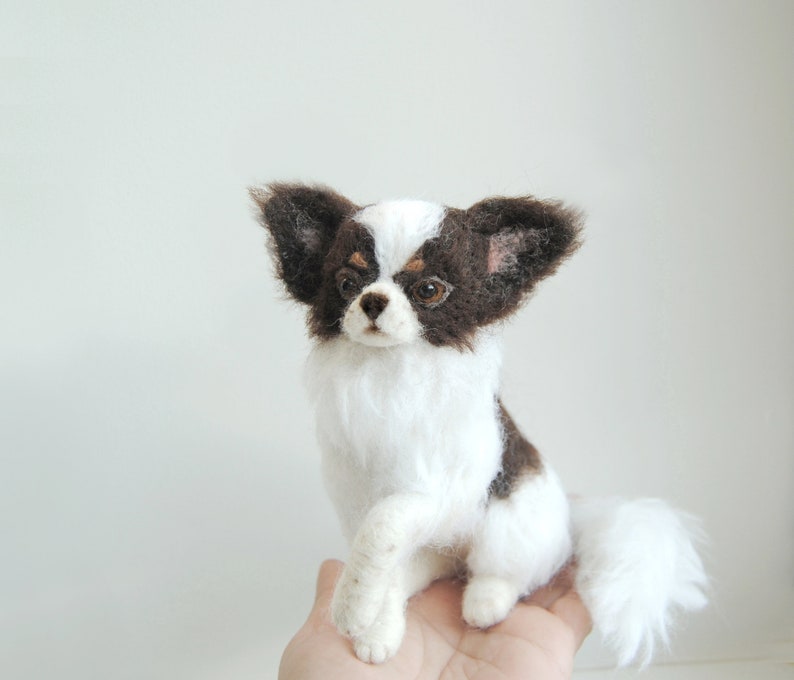 Needle Felted Chihuahua, Custom Made Dog Portrait, Chihuahua or any other breed made to order image 5