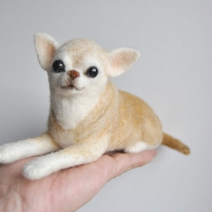 Needle Felted Chihuahua, Custom Made Dog Portrait, Chihuahua or any other breed made to order image 3