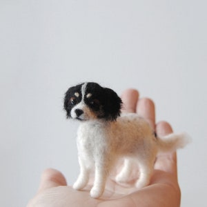 Custom Made Pet Portrait, SMALL SIZE, Personalized Felt Miniature Dog: English Springer Spaniel or any other breed image 1