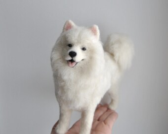 Custom Made Felt Dog, Samoyed, Malamute or any other breed - made to order