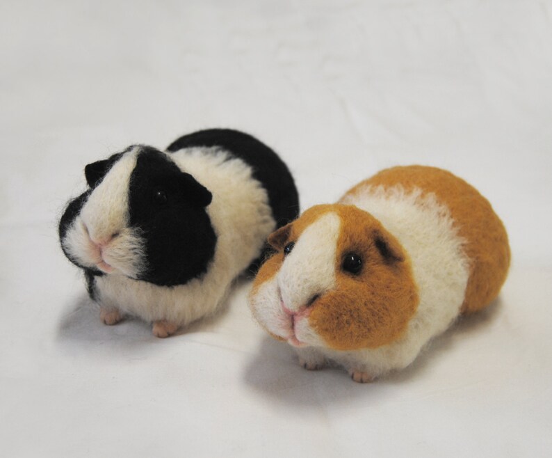 Needle Felted Short Haired Guinea Pig Custom Made Guinea Pig Etsy