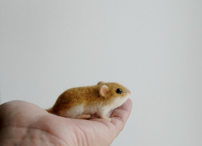 Custom Realistic Hamster, Needle Felted Animal, Handmade 3D Pet Portrait made to order image 3