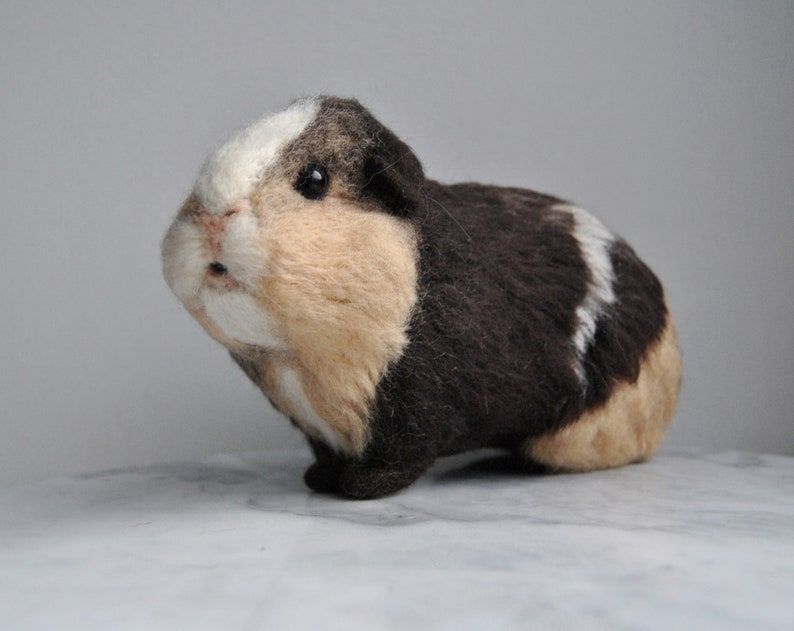 Custom Made Guinea Pig, Needle Felted Short Haired Guinea Pig, Pet Sculpture, Commemorative Pet Portrait image 5