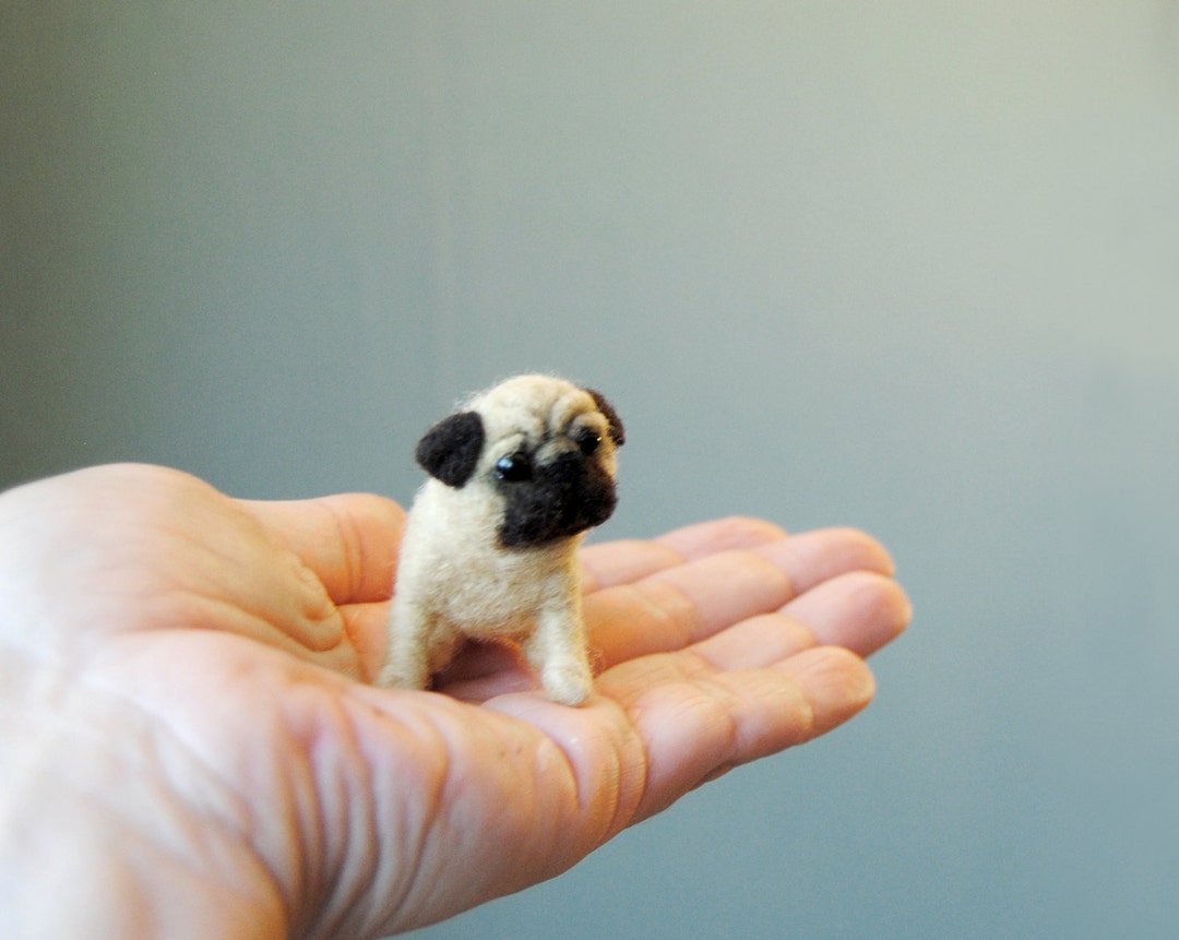 Needle Felted Pug - Custom Pet Portrait, SMALL SIZE - All Breeds ...