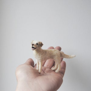 Custom Made Pet Portrait, SMALL SIZE, Personalized Felt Miniature Dog: Pit Bull or any other dog breed image 2