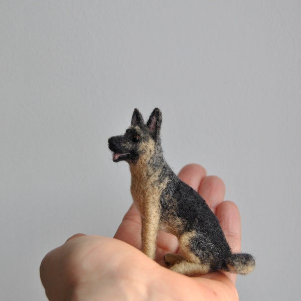 Haustier Portrait, SMALL SIZE, nadelgefilzter Miniaturhund, Deutscher Schäferhund oder jede andere Rasse