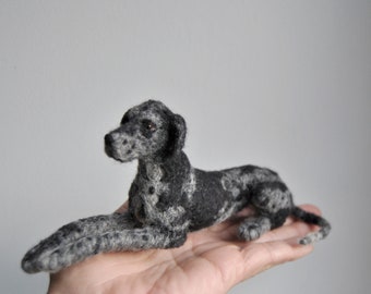 Custom Made Dog, Needle Felted Animal, Commission Dog Portrait, Great Dane, Weimaraner or any other breed - made to order