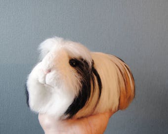 Needle Felted Guinea Pig, Handmade Animal, Custom Made Pet Sculpture - will be made from your photos