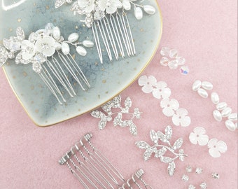 DIY Mini Hair Comb Making Kit X2 for Wedding Brides or Bridesmaids