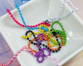 Set of 20/50pcs 4.5 Inch Dusky Pink Ball Chain,2.3mm Ball Keychain ...