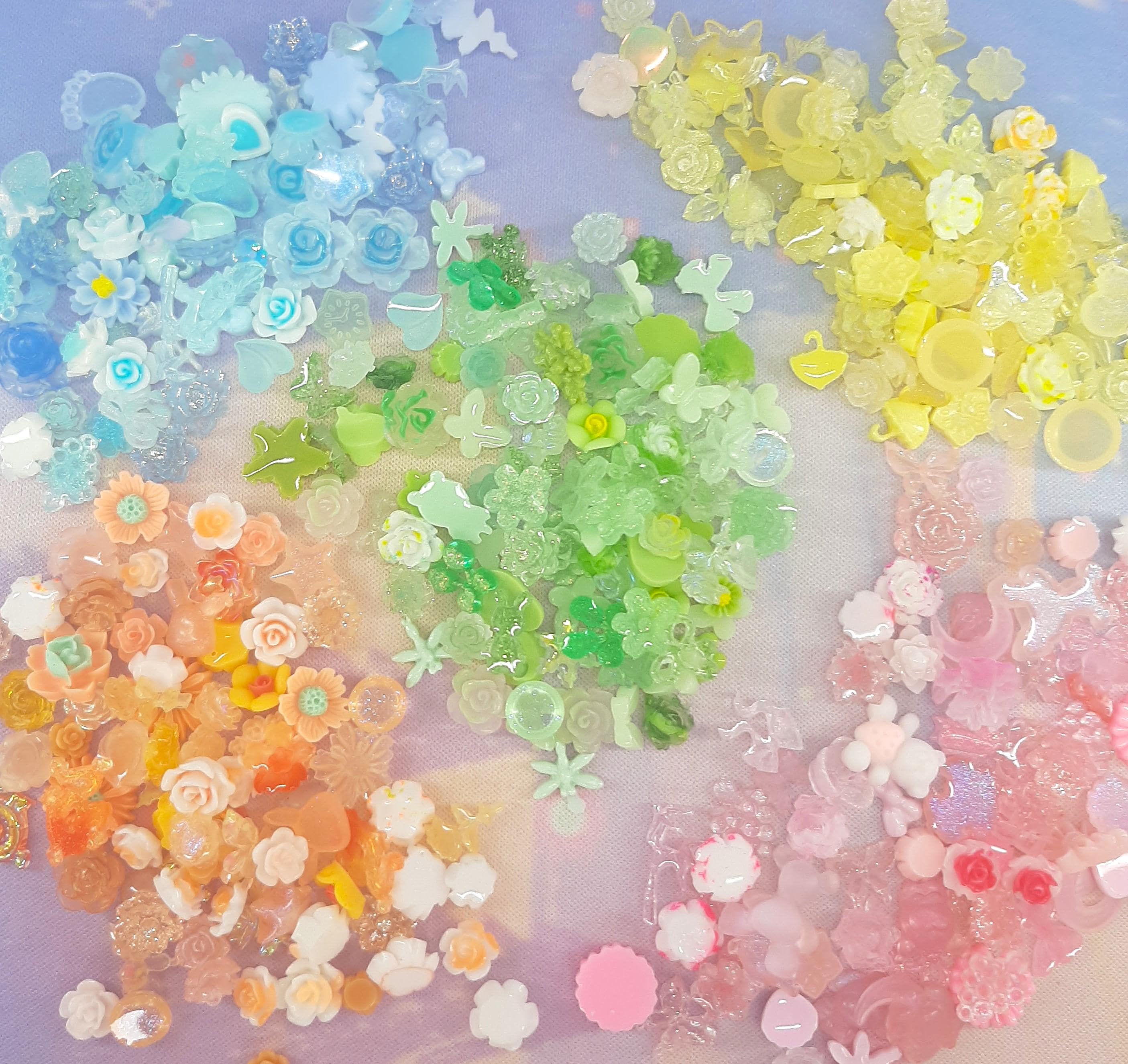 Nail Flatback Resin Charms Flatbacks, Embellishments, 80+ PCS / 10g (FLB-115)