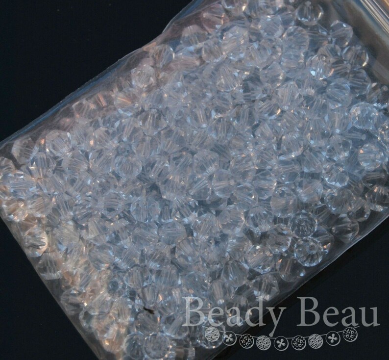 Wholesale Large Packs Quality Glass Clear Crystal Bicones 4mm Etsy