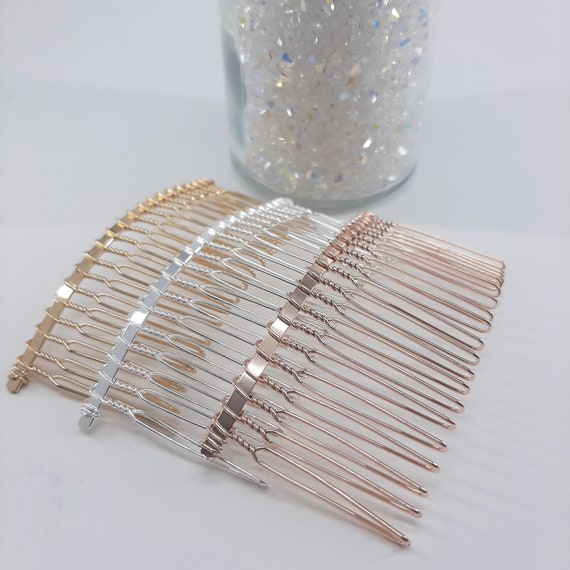 Pack of 5 Metal Hair Combs for DIY Tiara Making Colour Choice Etsy
