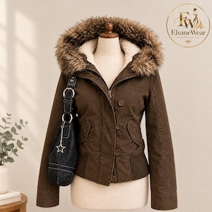 Y2k Faux Fur Jacket - Etsy