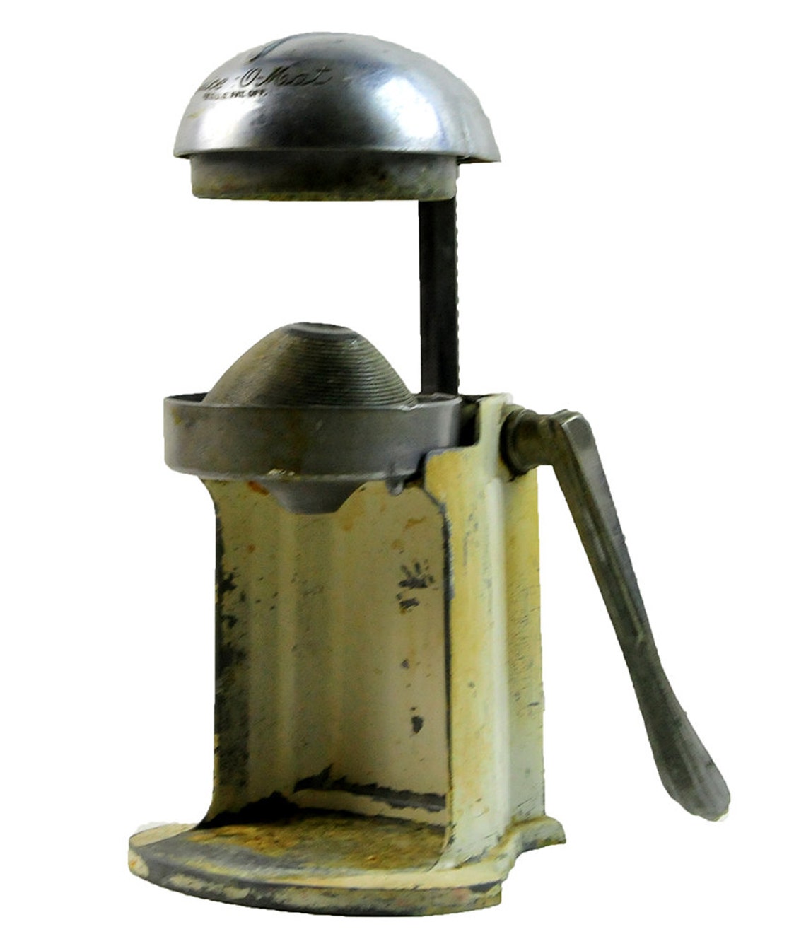 Antique Juicer 1905 JuiceOMat Juicer Cast Iron Yellow Rustic Etsy