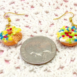 Kawaii Doughnut Earrings Polymer Clay Cute Food Charm Jewelry image 5