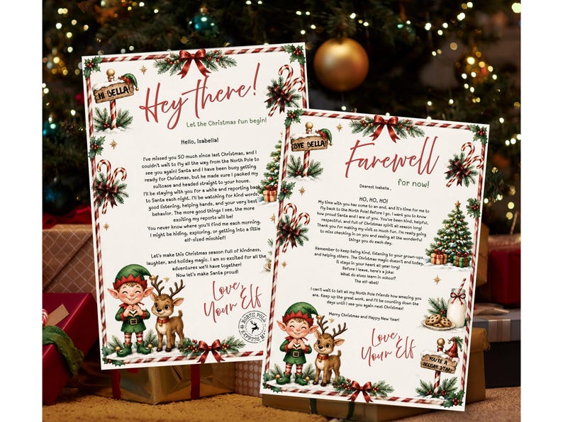 Elf Letter Template Set, Printable Elf Letters, Editable Elf Letters ...