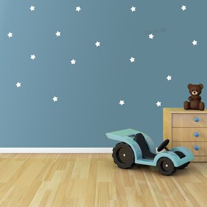Cute stars vinyl decals. 22 Small white stars vinyl stickers for kids room decor. Wall decals. Stars room decor. Cute stars stickers