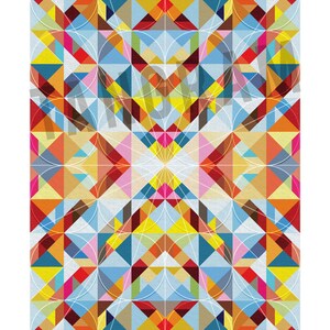 Tangram Geometric Art. Geometric Poster, Abstract Wall Decor. Geometric Art Print, Modern Pattern Tangram, Perspective image 2