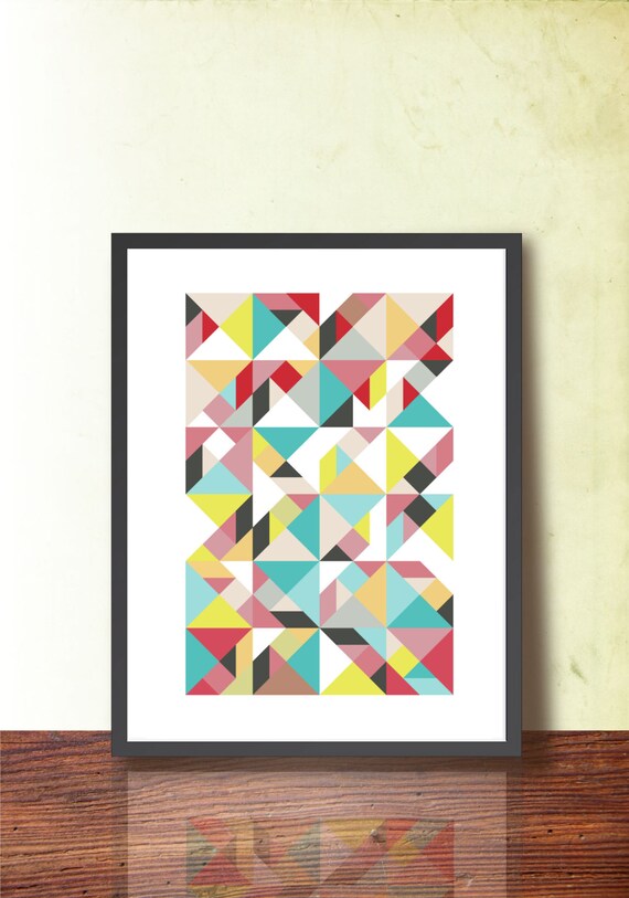 Geometric print, Scandinavian design inspired. Affiche Scandinave. Geometric Art. Wall Art. Decor for home office. Geometrisches plakat