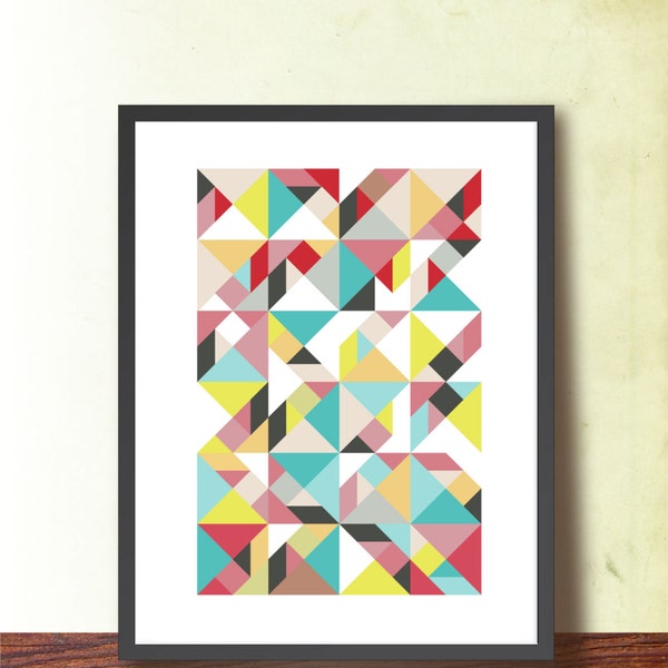 Geometric print, Scandinavian design inspired. Affiche Scandinave. Geometric Art. Wall Art. Decor for home office. Geometrisches plakat