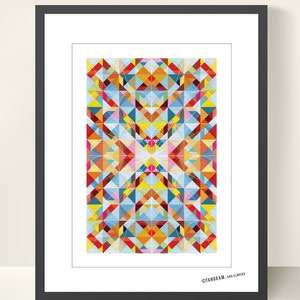 Tangram Geometric Art. Geometric Poster, Abstract Wall Decor. Geometric Art Print, Modern Pattern Tangram, Perspective image 1