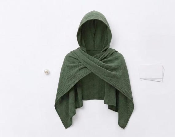 Vintage Hooded Cowl Scarf - Medieval Cape Neck Wrap for Men & Women - Cosplay Accessory