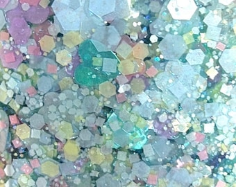 Water Colours - Handmade  Glitter Nail Polish - 21-Free, Vegan, Cruelty-Free