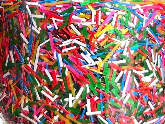 Candy Stripes - Handmade  Glitter Nail Polish - 21-Free, Vegan, Cruelty-Free
