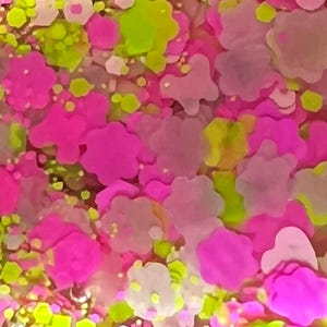 Preppy Flowers - Handmade  Glitter Nail Polish - 21-Free, Vegan, Cruelty-Free