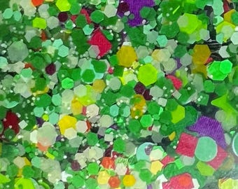 Rabbit Food - Handmade  Glitter Nail Polish - 21-Free, Vegan, Cruelty-Free