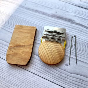 Kit de raccommodage Speedweve, 14 crochets avec disque en bois et plate-forme rectangulaire, métier à tisser pour raccommoder des chaussettes, râpeur Speedweve, cadeau pour maman