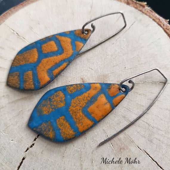 Funkalicious Enamel and Sterling Silver Earrings