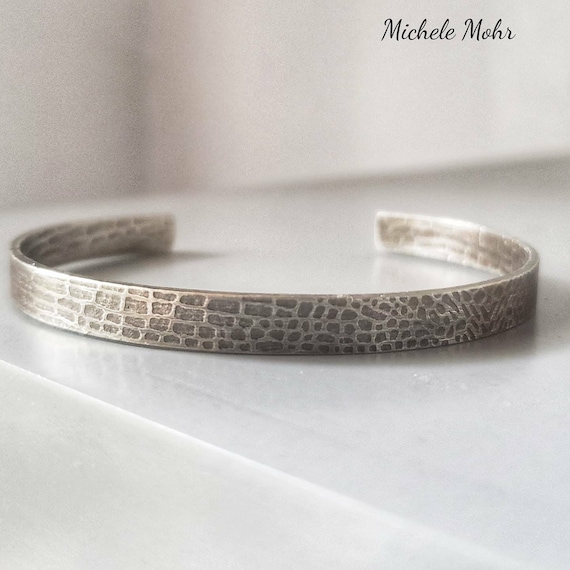 Snakeskin .925 Sterling Silver Cuff Bracelet