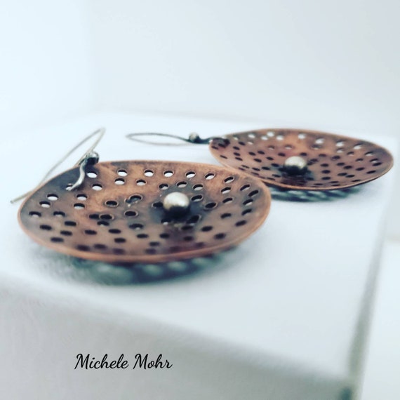 Large Mixed Metal Orbit Earrings